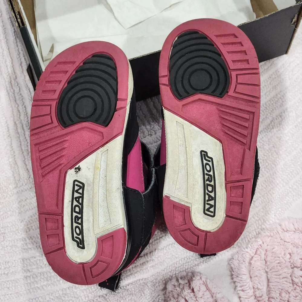 Jordan Flight 45 High GT sneakers; pink and black; size 7C